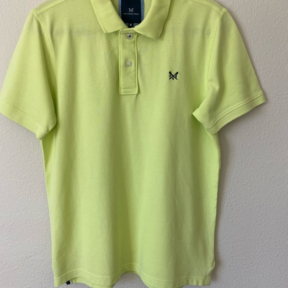 Crew Clothing Company Men’s Classic Pique Polo Shirt in Citrus Lime Size Medium - Picture 4 of 15